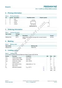 PBSS4041NZ Datasheet Page 2