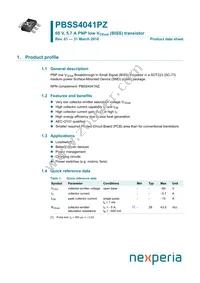 PBSS4041PZ Datasheet Cover