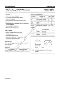 PBSS4140DPNF Datasheet Page 3