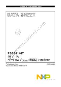 PBSS4140T Datasheet Page 2