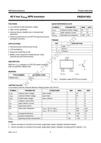 PBSS4140U Datasheet Page 3