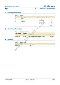 PBSS4160K Datasheet Page 2