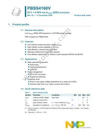 PBSS4160V Datasheet Page 2