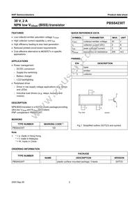 PBSS4230T Datasheet Page 3