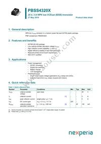 PBSS4320X Datasheet Cover