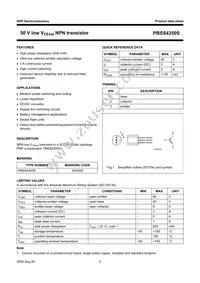 PBSS4350S Datasheet Page 2