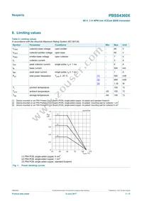 PBSS4360XF Datasheet Page 3