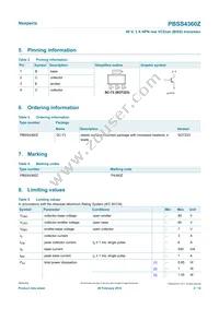 PBSS4360ZX Datasheet Page 2