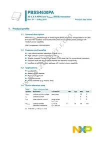 PBSS4630PA Datasheet Page 2