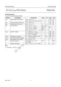 PBSS5140U Datasheet Page 5