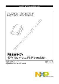 PBSS5140V Datasheet Page 2