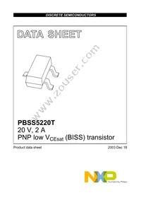 PBSS5220T Datasheet Page 2