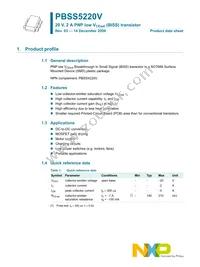 PBSS5220V Datasheet Page 2