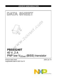 PBSS5240TVL Datasheet Page 2