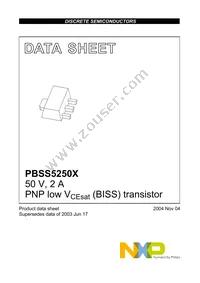 PBSS5250XZ Datasheet Page 2