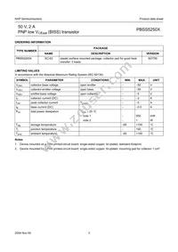 PBSS5250XZ Datasheet Page 4