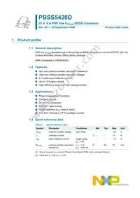 PBSS5420D Datasheet Page 2