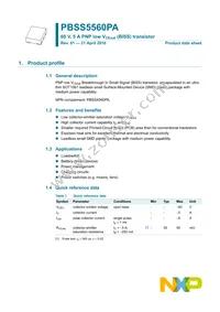 PBSS5560PA Datasheet Page 2