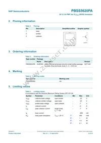 PBSS5620PA Datasheet Page 3
