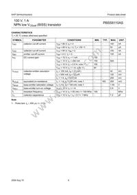 PBSS8110AS Datasheet Page 4
