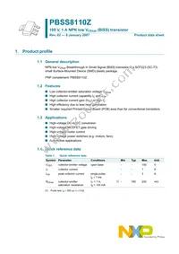 PBSS8110Z Datasheet Page 2