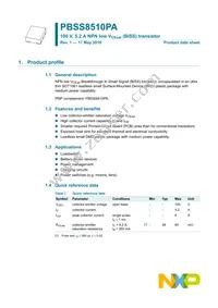 PBSS8510PA Datasheet Page 2