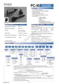 PC16SH-07CP20-103A2020-TA Datasheet Cover