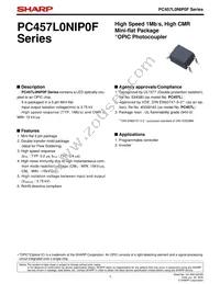 PC457L0NIP0F Datasheet Cover