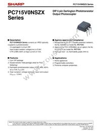 PC715V0YSZX Datasheet Cover