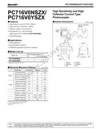 PC716V0YSZX Datasheet Cover