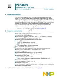 PCA85276ATT/AJ Datasheet Cover