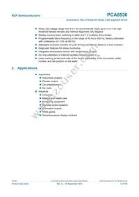 PCA8530DUG/DAZ Datasheet Page 2