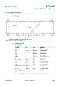 PCA8533U/2DD/2 Datasheet Page 4