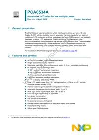 PCA8534AH/Q900/1 Datasheet Cover