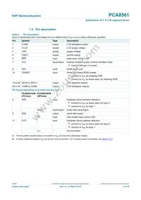 PCA8561BHN/AY Datasheet Page 5