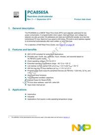 PCA8565AU/5BB/1 Datasheet Cover