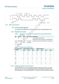 PCA8565AU/5BB/1 Datasheet Page 9