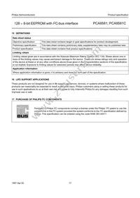 PCA8581T/6 Datasheet Page 17