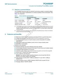 PCA9509PGM Datasheet Page 2