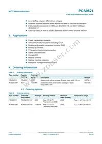 PCA9521DP Datasheet Page 2