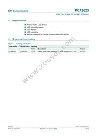 PCA9625D/S911 Datasheet Page 3