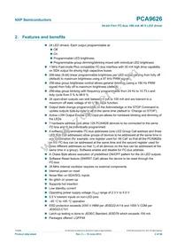 PCA9626BS Datasheet Page 2