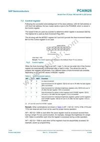PCA9626BS Datasheet Page 9