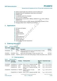 PCA9672D Datasheet Page 2