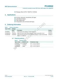 PCA9922PW Datasheet Page 2
