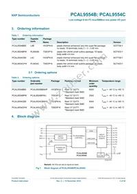 PCAL9554CBS Datasheet Page 3