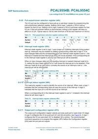 PCAL9554CBS Datasheet Page 9