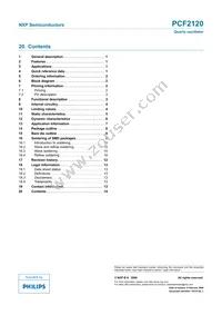 PCF2120U/10AA/1 Datasheet Page 14