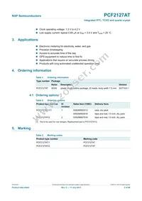 PCF2127AT/1 Datasheet Page 2