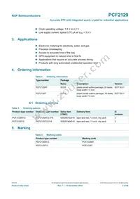 PCF2129AT/1 Datasheet Page 2